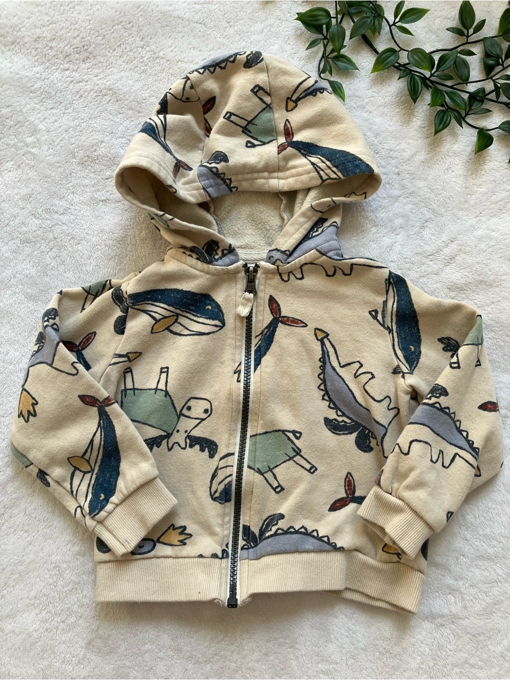 FREE Carter’s Dinosaur Whale Zip Hoodie 24M Toddler Sweater